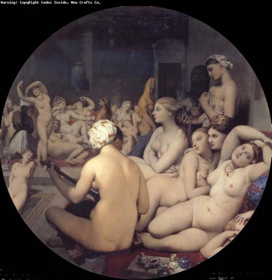 Lesbijki, Geje w sztuce. Galeria - Jean Auguste Dominique Ingres-Łaznia Turecka.jpg