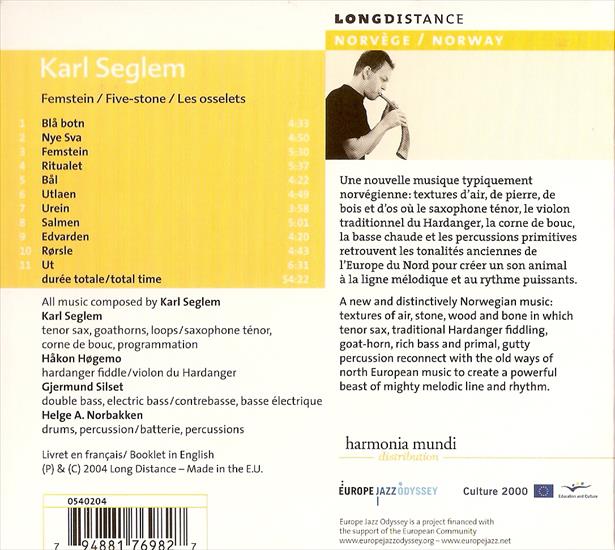 Karl Seglem - 2004 - Femstein Long Distance - long distance 0540204 4b.jpg