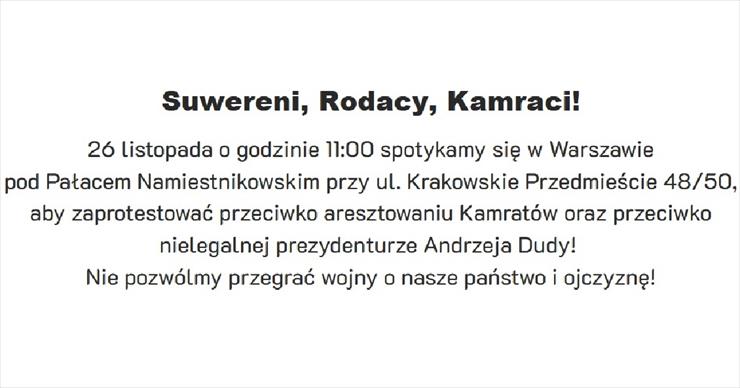 MEGALUX - Suwereni Rodacy i Kamraci przybądźcie 26.11.2021 na manifestację do Warszawy.jpg