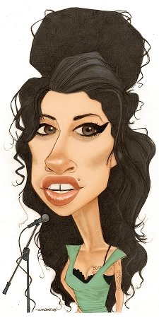 Karykatury gwiazd muzyki - Karykatura Amy Winehouse.jpg